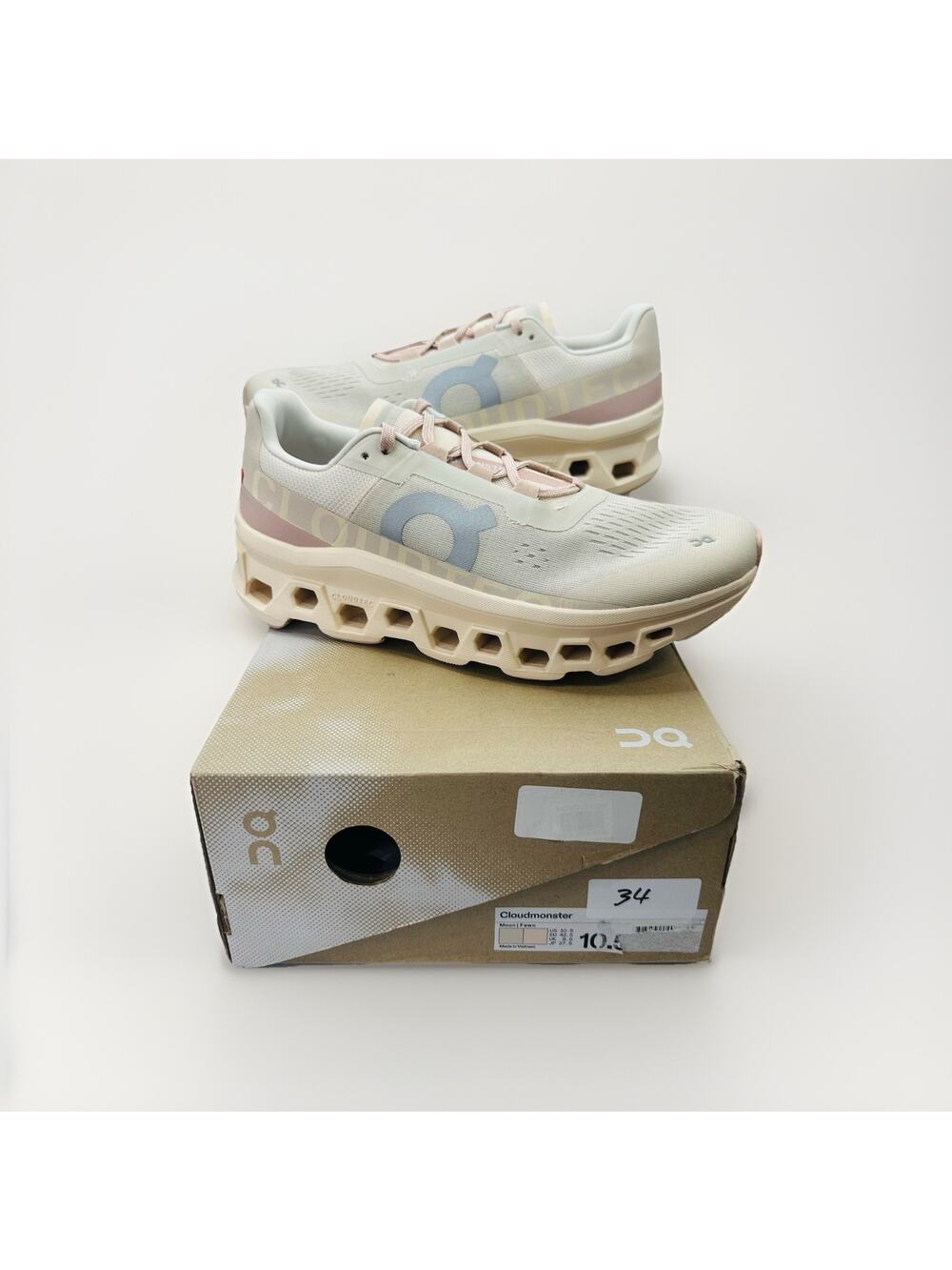 On Running Cloudmonster ‘Moon Fawn’ 61.97785| Women’s Running Shoes Size 10.5 US